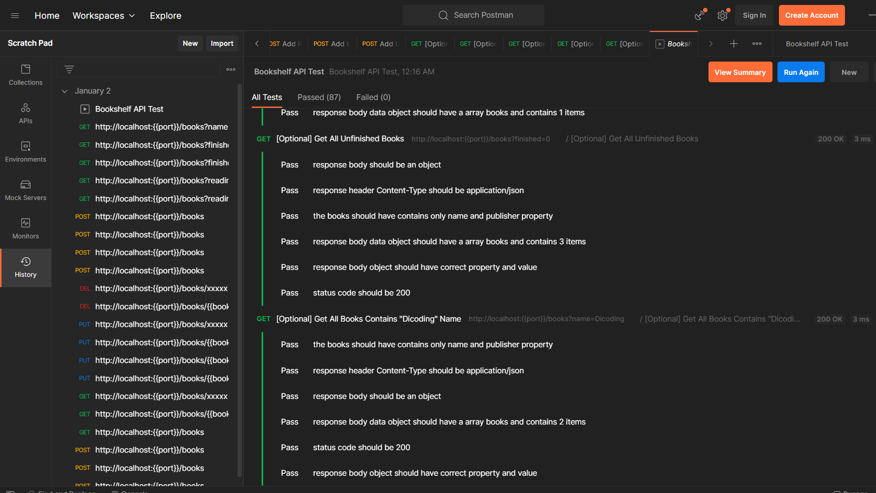 Bookshelf API